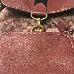 Coach Pink Leather Backpack